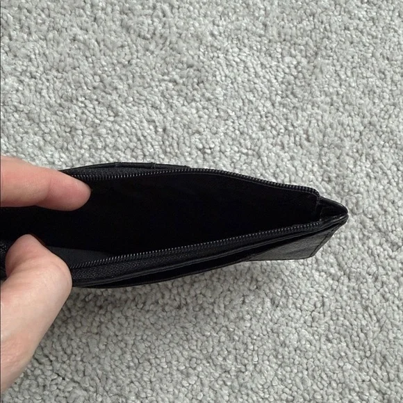 Genuine Leather Thin Vertical Stacker Women's Wallet Card Case with ID - Picture 3 of 4